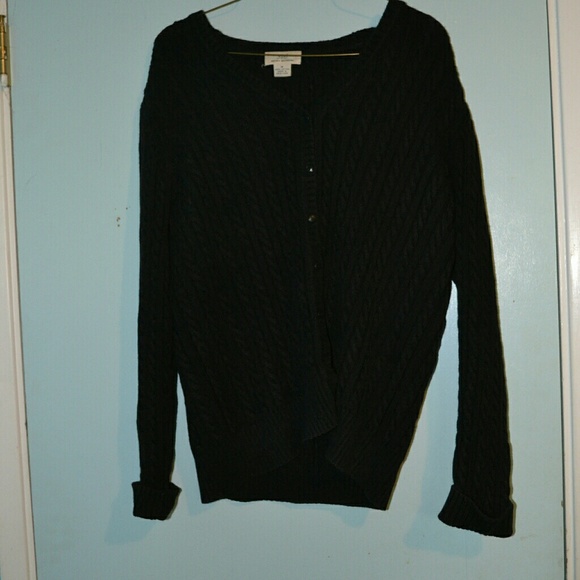 Brooks Brothers Sweaters - Black Cable Cardigan Brooks Brothers Sweaters - Black Cable Cardigan